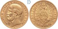 Kaiserreich, 20 Mark Braunschweig 1875 A, Wilhelm (1830-1884), J.203 EF Kratzer