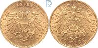 Kaiserreich, 10 Mark Lübeck 1904 A, Stadtwappen, J.227 EF winzige Kratzer