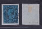 Altdeutschland Sachsen 1855 - MiNr. 10 a gestempelt, 2 Ngr blau, geprüft Rismondo BPP -