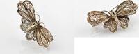 Broschen & Anstecknadeln Filigrane Schmetterling-Brosche aus Silber -