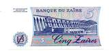 Zaire 5 Zaires 24/11/1985 EF