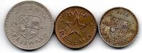 Ghana Lot de 3 monnaies -