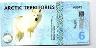 Arctic Territories 6 Dollars Loup Polaire - Greenland -