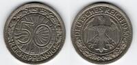 Allemagne - Deutschland - Germany 50 Reichspfennig 1930 G VF 28.91 US$  +  8.43 US$ shipping