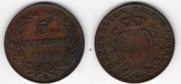 San Marin - Saint Marin 5 Centesimi 1894 R VF 7.52 US$  +  5.84 US$ shipping