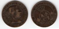 Espagne - Spain -Spanien 2.5 Centimos 1868 s+ 7.52 US$  +  5.84 US$ shipping