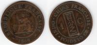 Indochine 1 Centime 1886 s+ 5.78 US$  +  5.84 US$ shipping