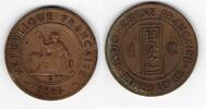 Indochine 1 Centime 1886 s 4.05 US$  +  5.84 US$ shipping