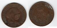 Espagne - Spain -Spanien 5 Centimos 1867 OM F+ 8.67 US$  +  5.84 US$ shipping