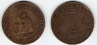 Indochine 1 Cent 1888 A F+ 5.78 US$  +  5.84 US$ shipping