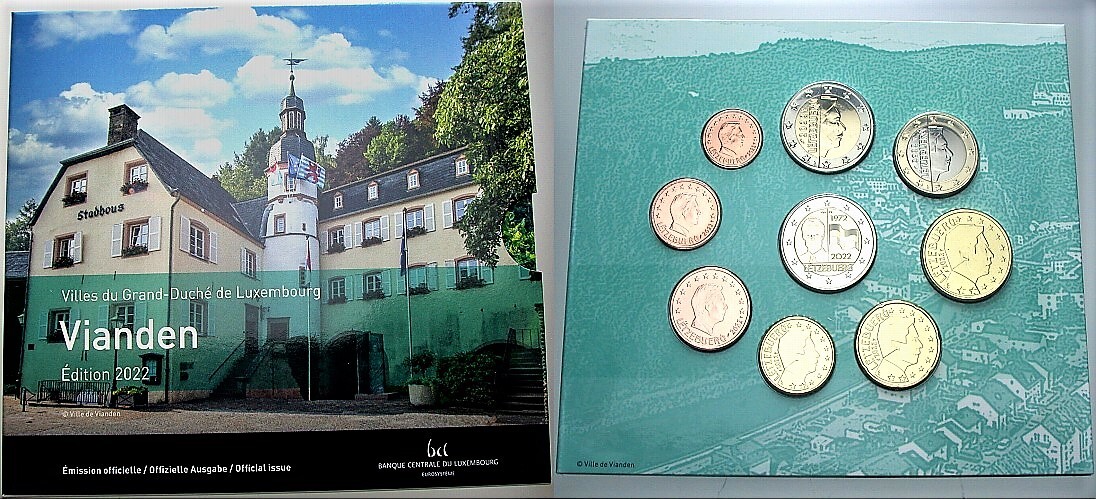 Luxemburg 5,88 Euro,Kursmünzensatz 1 Cent-2 Euro 2022 Henri von Nassau BU