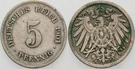 Kleinmünzen-Kaiserreich 5 Pfennig Grosser Adler -