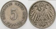 Kleinmünzen-Kaiserreich 5 Pfennig Grosser Adler -