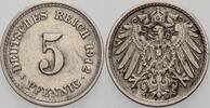 Kleinmünzen-Kaiserreich 5 Pfennig Grosser Adler -