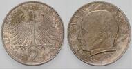2 Deutsche Mark 1967 J 2 Mark Kursmünzen Max Planck Patina, Polierte Platte