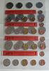 Kursmünzensätze 4 x 1 Pfennig - 5 Deutsche Mark, 12,68 DM Bundesrepublik Deutschland -