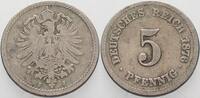 Kleinmünzen-Kaiserreich 5 Pfennig Kleiner Adler -