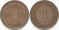 Kleinmünzen - Weimarer Republik 1 Reichspfennig Weimarer Republik -