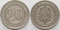 Kleinmünzen-Kaiserreich 20 Pfennig Kleiner Adler -