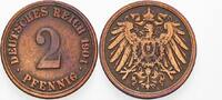 Kleinmünzen-Kaiserreich 2 Pfennig Grosser Adler -