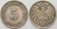 5 Pfennig 1913 J Kleinmünzen-Kaiserreich Grosser Adler Sehr schön