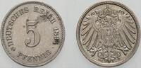 5 Pfennig 1894 G Kleinmünzen-Kaiserreich Grosser Adler Fast Stempelglanz