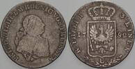 Brandenburg-Preußen 1/3 Taler Friedrich Wilhelm II. 1786-1797. -