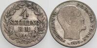 Dänemark 4 Skilling Rigsmont Frederik VII. 1848-1863. -