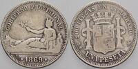 Spanien Peseta Provisorische Regierung 1868-1871. -