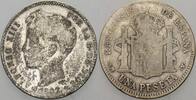 Spanien Peseta Alfons XIII. 1886-1931. -