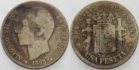 Spanien Peseta Alfons XII. 1874-1885. -