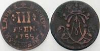 Münster-Bistum 3 Pfennig Clemens August v. Bayern, 1719-1761. -