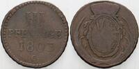 Sachsen-Albertinische Linie 3 Pfennig Friedrich August III. 1763-1806. -