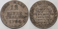 Sachsen-Gotha-Altenburg 1/12 Taler (Doppelgroschen) Friedrich III. 1732-1772. -