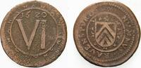 Ravensberg 6 Kupferpfennig Georg Wilhelm von Brandenburg, 1614-1623 -