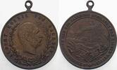 Sachsen-Albertinische Linie kleine Bronzemedaille Albert 1873-1902. -