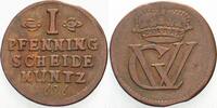 Braunschweig-Lüneburg-Celle Cu Pfennig Georg Wilhelm 1665-1705. -