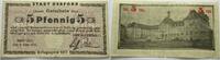Das Papiernotgeld von Westfalen 5 Pfennig Stadt Herford -