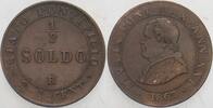 Italien-Kirchenstaat 1/2 Soldo Pius IX. 1846-1878. -