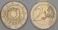 Niederlande 2 Euro 30 JAHRE EU - FLAGGE -