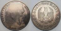 Kleinmünzen - Drittes Reich 5 Reichsmark Drittes Reich - Paul von Hindenburg -