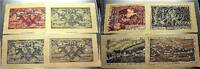Deutsche Serienscheine 50 Pfennig + 1 + 2 + 5 Mark Grünhain 1918-1922. -