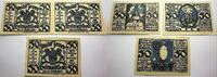 Deutsche Serienscheine 3 x 50 Pfennig Jever 1918-1922. -