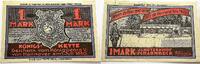 Deutsche Serienscheine 1 Mark Scharmbeck 1918-1922. -