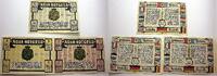 Deutsche Serienscheine 1/2 Mark + 1 Mark + 2 Mark Wiesbaden 1918-1922. -