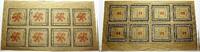 Deutsche Serienscheine Bogen mit 8 x 2 Pfennig Wasserburg 1918-1922. -