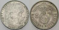 Kleinmünzen - Drittes Reich 2 Reichsmark Drittes Reich - Hindenburg mit HK -
