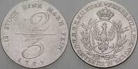 Brandenburg-Preußen 2/3 Taler - Handelsmünze Friedrich Wilhelm II. 1786-1797. -