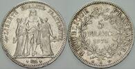 Frankreich 5 Francs Dritte Republik 1870-1940. -