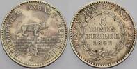 Anhalt-Bernburg 1/6 Taler Alexander Carl 1834-1863. -